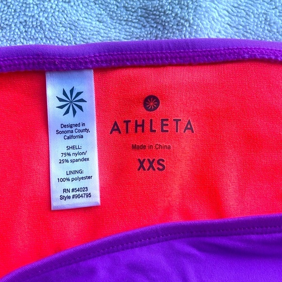 NWT ATHLETA Swim Suit Bottoms Solid String BTHPP Size XXS Lavender - Picture 3 of 4